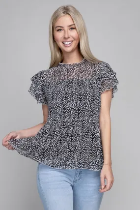 Tiered Chiffon Blouse