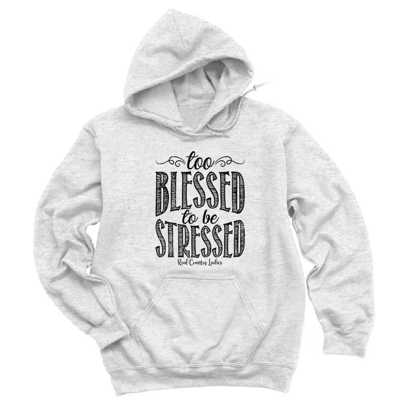 Too Blessed Black Print Hoodies & Long Sleeves