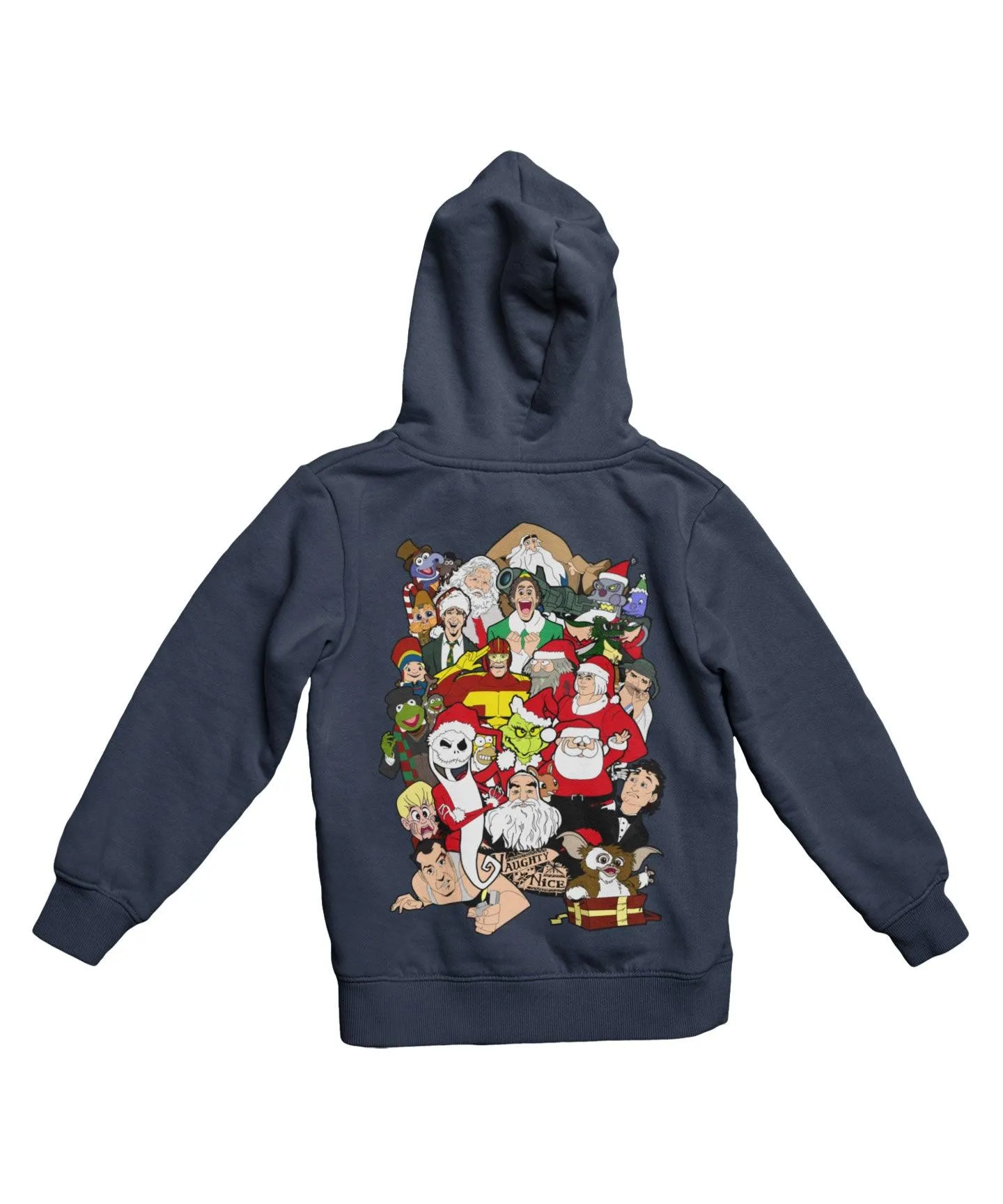 Top Notchy Christmas Chaos Back Printed Xmas Hoodie