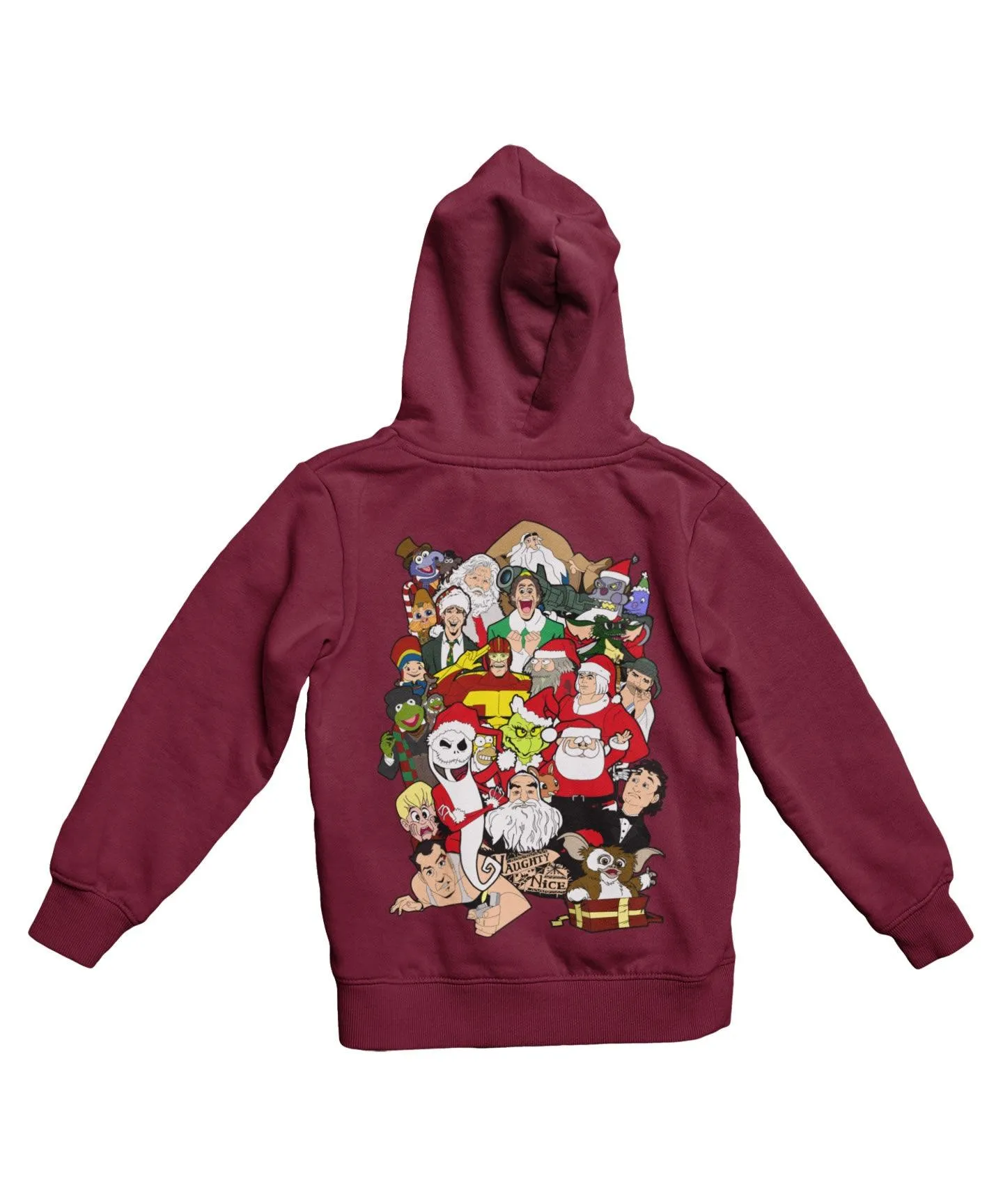 Top Notchy Christmas Chaos Back Printed Xmas Hoodie