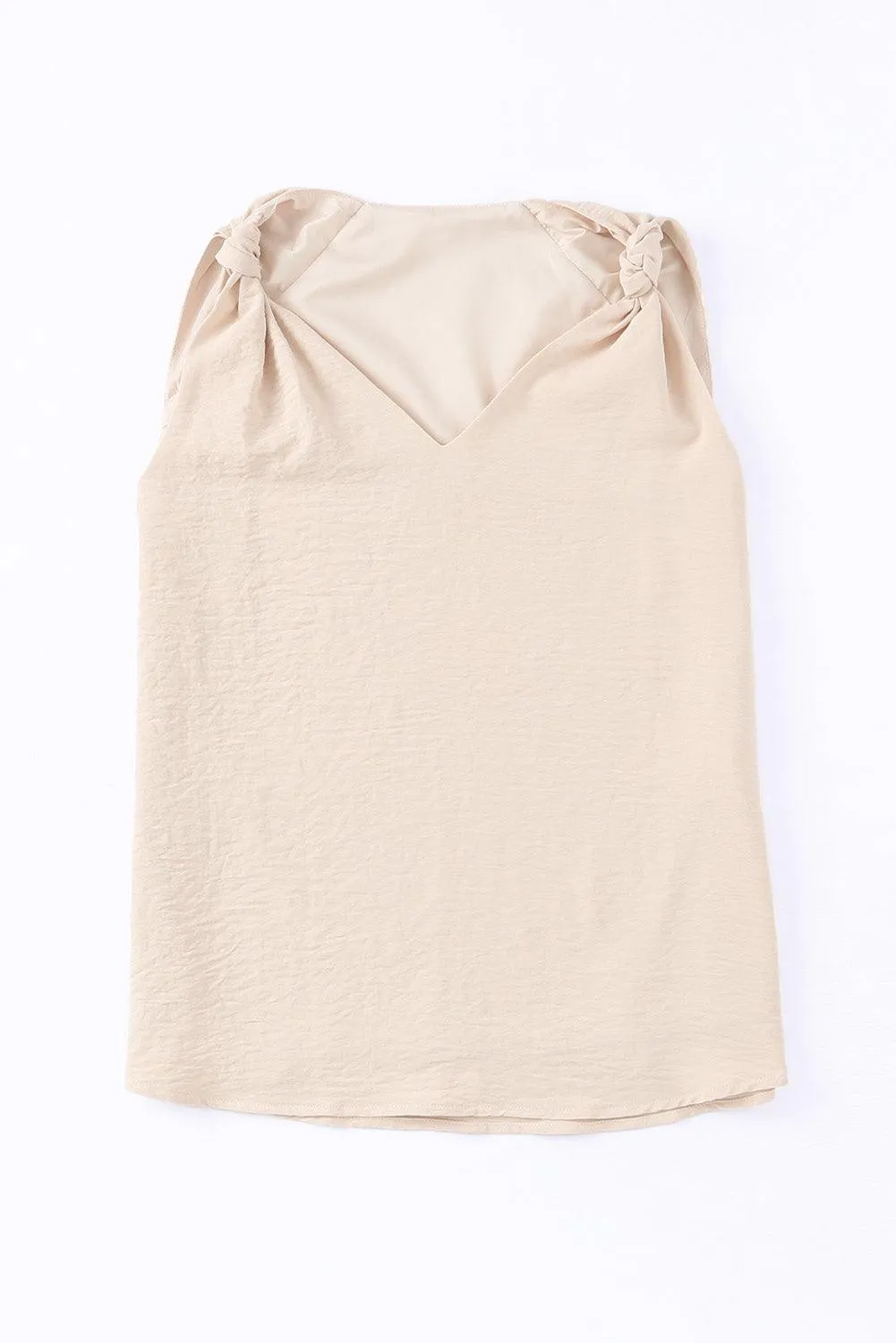 V Neck Knotted Shoulder Vest