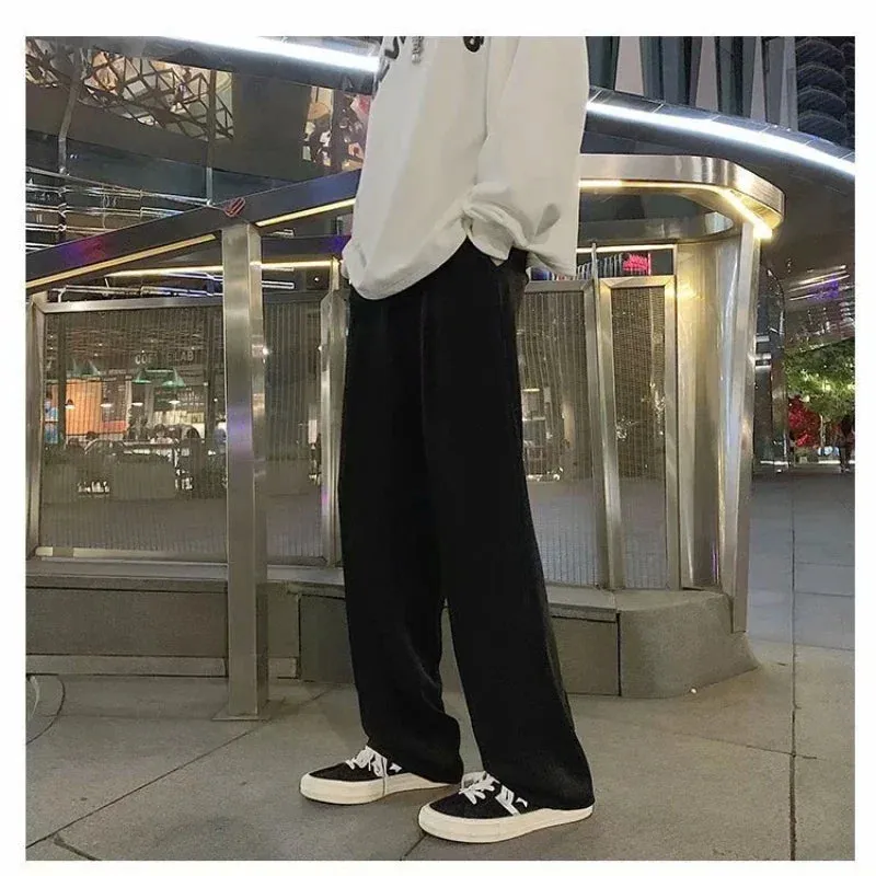 WIAOFELLAS  -  Spring and Autumn High Street Versatile Pants Men Loose Straight Pants Korean Style Fashion New Versatile Streetwear Men