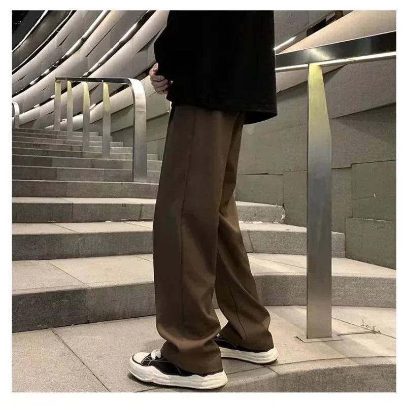 WIAOFELLAS  -  Spring and Autumn High Street Versatile Pants Men Loose Straight Pants Korean Style Fashion New Versatile Streetwear Men