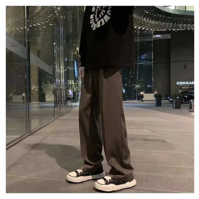 WIAOFELLAS  -  Spring and Autumn High Street Versatile Pants Men Loose Straight Pants Korean Style Fashion New Versatile Streetwear Men