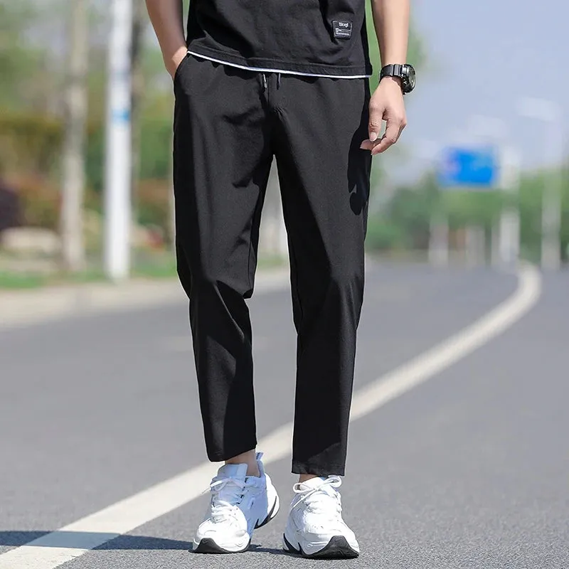 Wiaofellas  -  Summer Men's Quick-drying Pants Casual Pants Men's Trousers Casual Versatile Stretch Pants