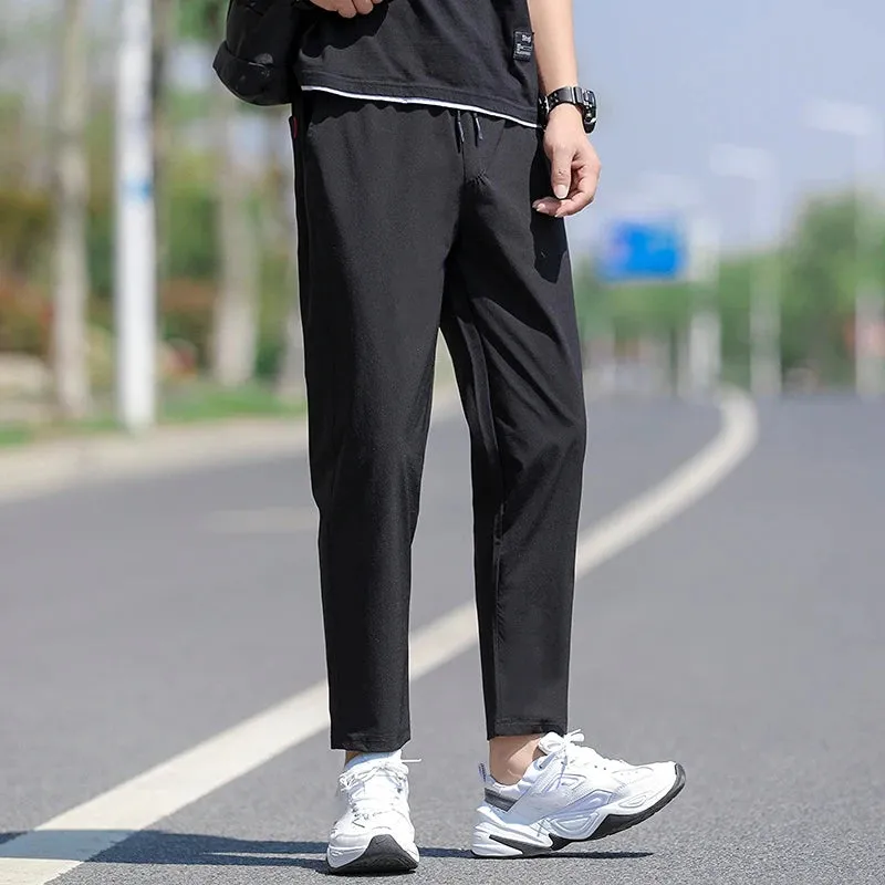 Wiaofellas  -  Summer Men's Quick-drying Pants Casual Pants Men's Trousers Casual Versatile Stretch Pants